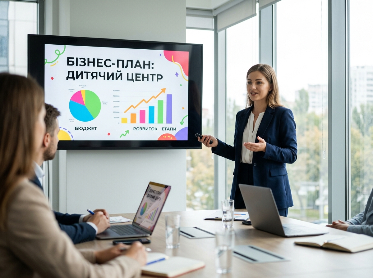 Захист бізнес-плану на грант дитячого центру в Центрі зайнятості